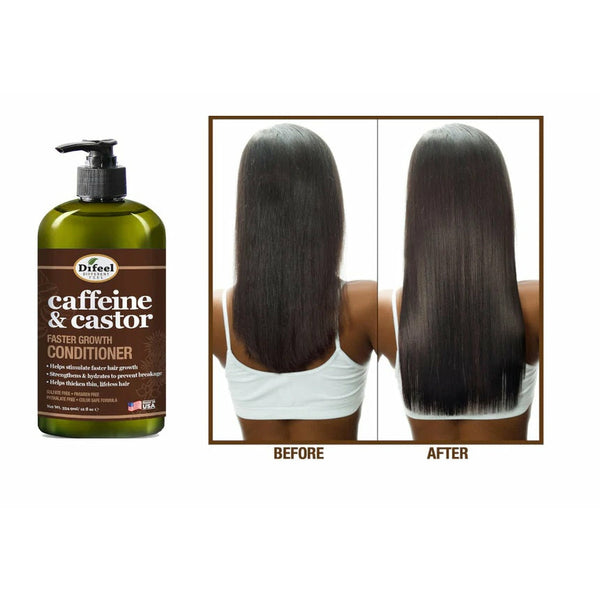 Difeel Caffeine & Castor Conditioner for Faster Hair Growth 12oz