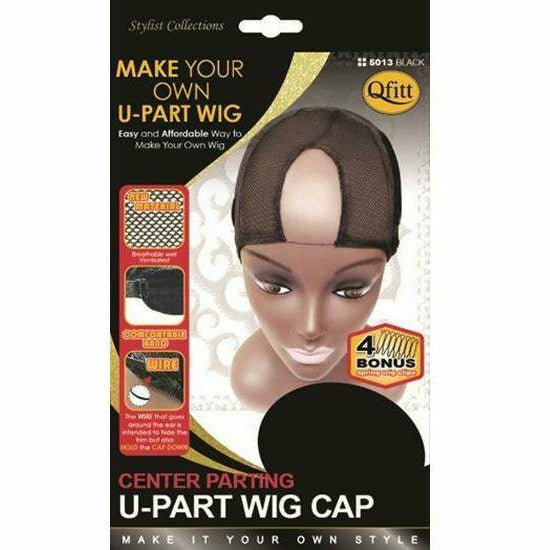 2 Pcs Black Wig Caps With U Part Mesh Weaving Wig Cap With Elastic