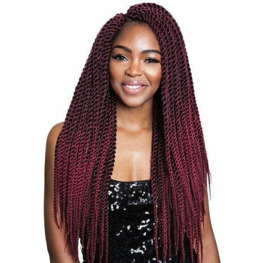 Short Black Wave Senegal Twisted Braids Wig Synthetic Braided Curly End  Wigs US